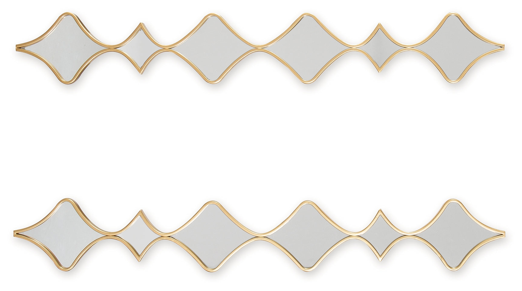 Harriswood Gold Finish Accent Mirror Set (Set of 2)