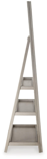 Evesen Champagne Floor Standing Mirror with Storage and LED Lighting