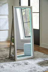 Evesen Champagne Floor Standing Mirror/Storage