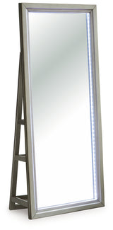 Evesen Champagne Floor Standing Mirror/Storage