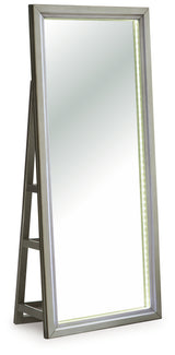 Evesen Champagne Floor Standing Mirror/Storage