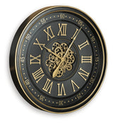Dairton Black/Gold Finish Wall Clock