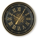 Dairton Black/Gold Finish Wall Clock