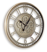 Gilover Champagne Finish Wall Clock