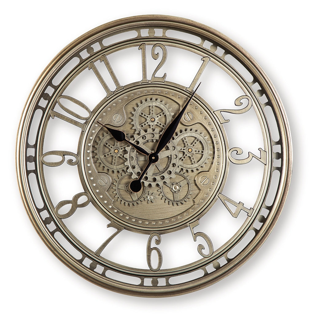 Gilover Champagne Finish Wall Clock
