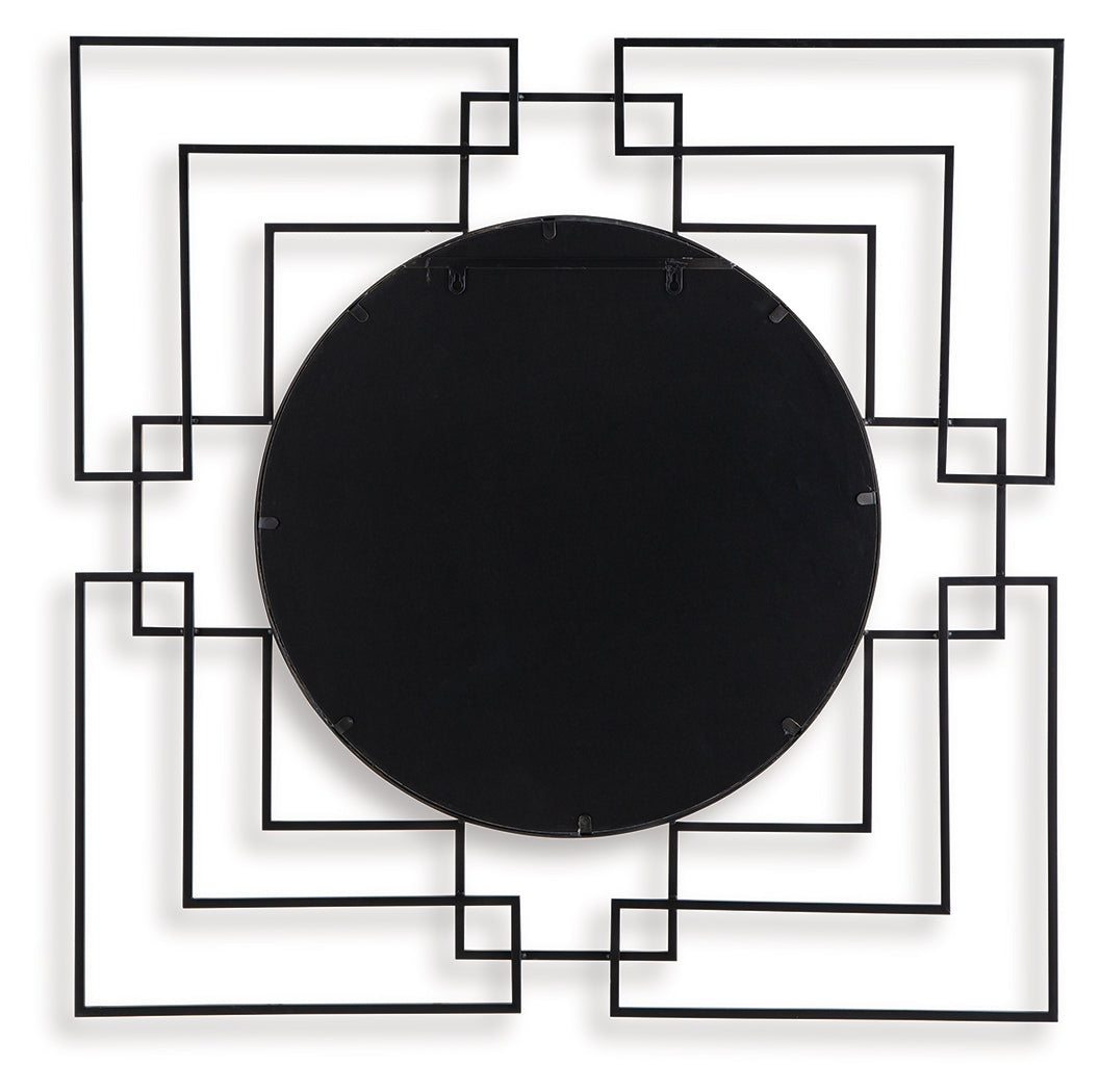 Oceanal Black/Gold Finish Accent Mirror