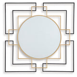 Oceanal Black/Gold Finish Accent Mirror