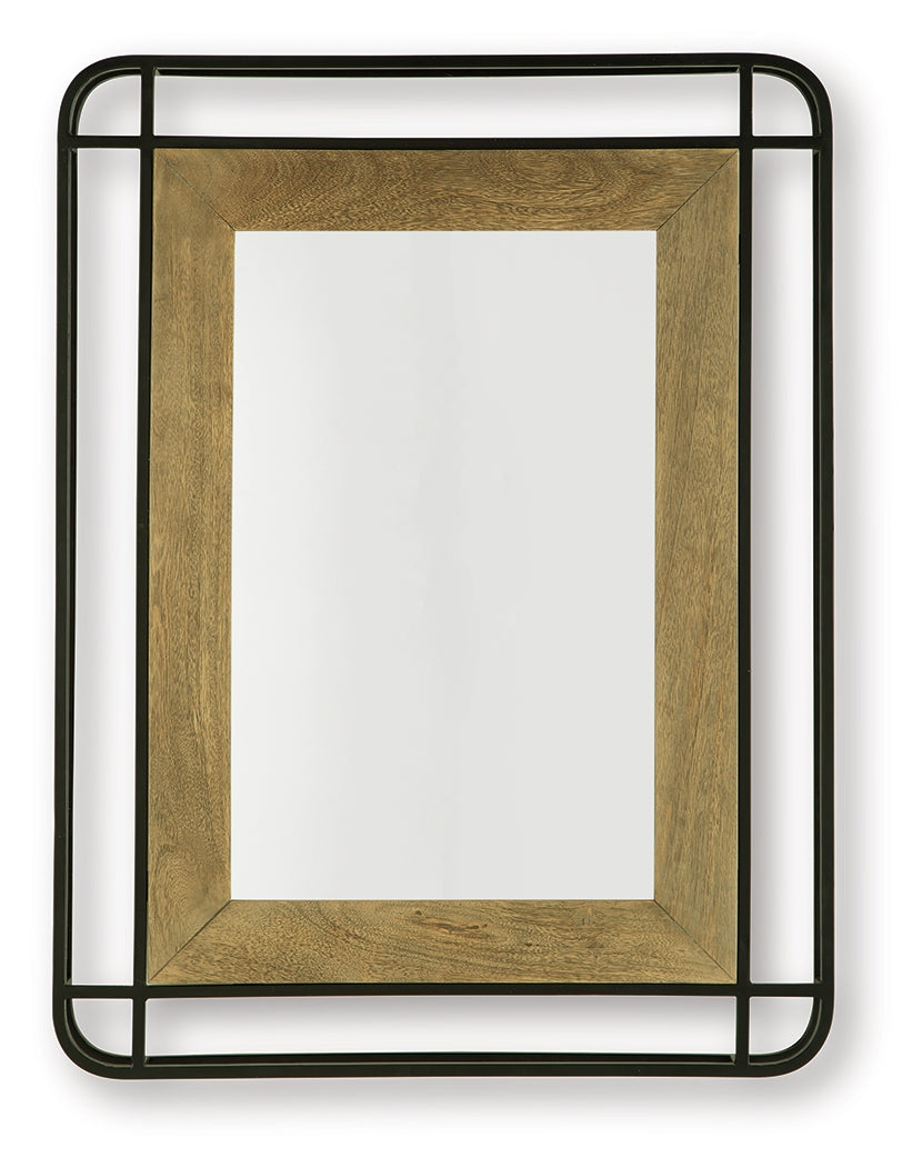 Beelman Black/Brown Accent Mirror
