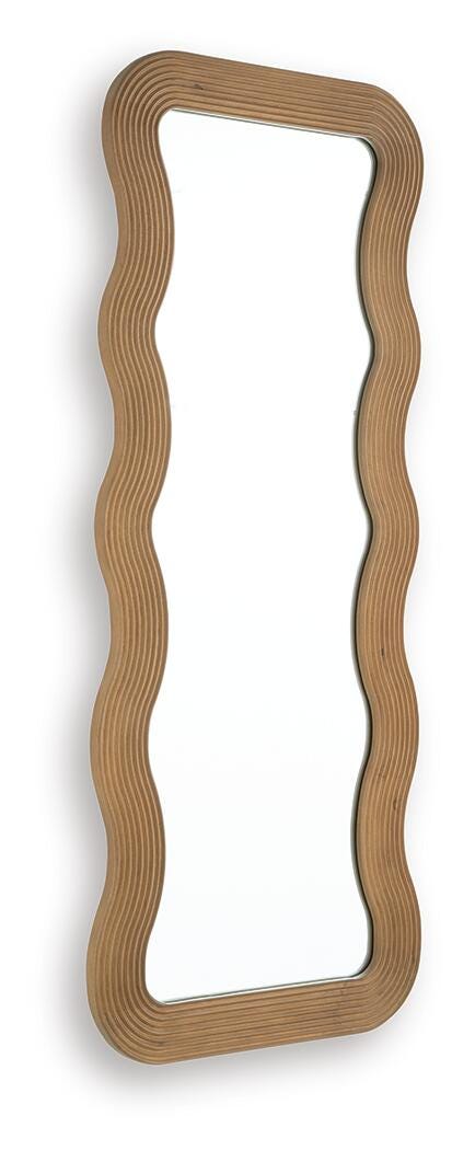 Ellisonville Brown Floor Mirror angled view