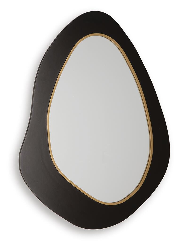 Kierlock Black/Gold Finish Accent Mirror