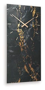 Teague Black/Gold Finish Wall Clock