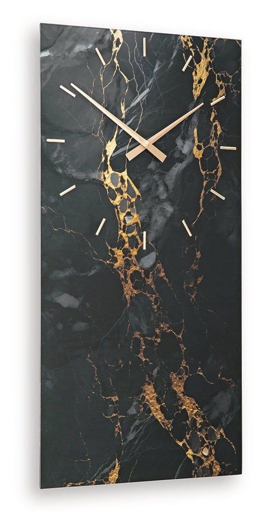Teague Black/Gold Finish Wall Clock