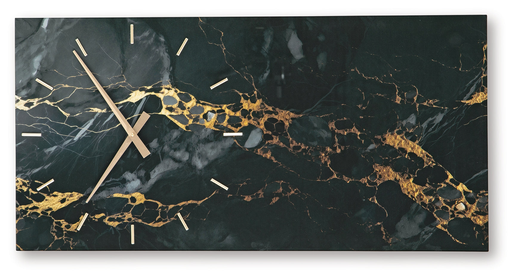 Teague Black/Gold Finish Wall Clock