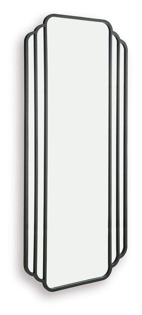 Antigone Black Floor Mirror angled view