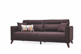Alto Brown 3-Seater Sofa Bed With Storage - Ella Furniture