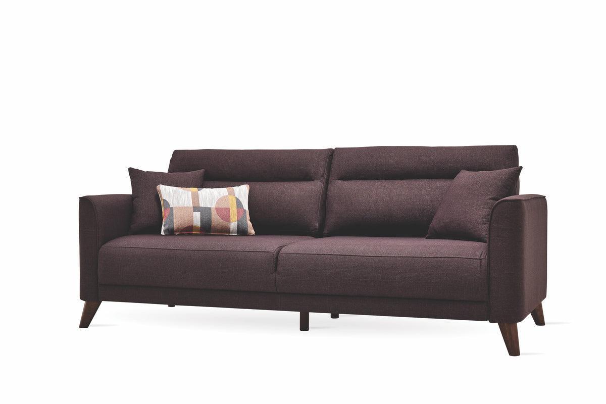 Alto Brown 3-Seater Sofa Bed With Storage - Ella Furniture