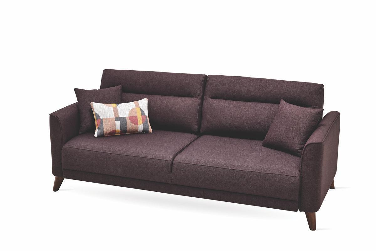 Alto Brown 3-Seater Sofa Bed With Storage - Ella Furniture