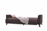 Alto Brown 3-Seater Sofa Bed With Storage - Ella Furniture