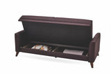 Alto Brown 3-Seater Sofa Bed With Storage - Ella Furniture