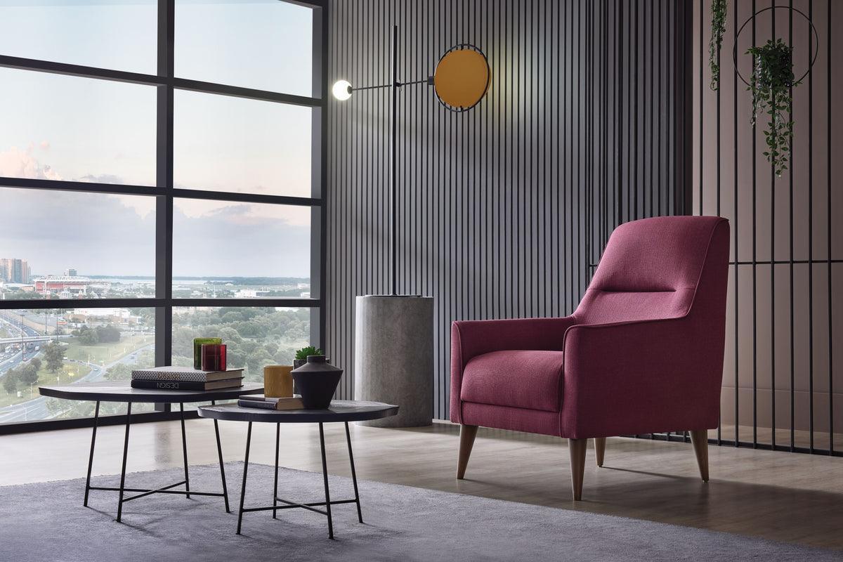 Alto Dark Pink Armchair - Ella Furniture