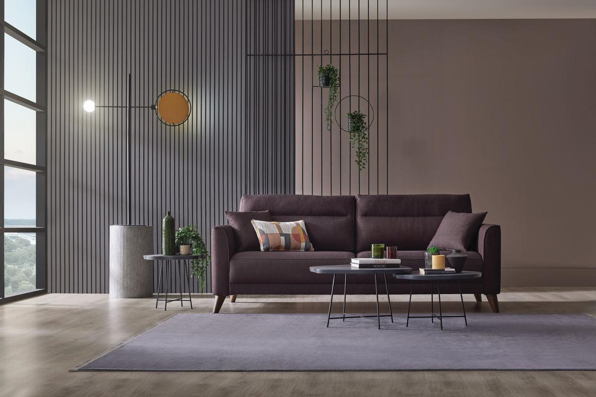 Alto Brown 3-Seater Sofa Bed With Storage - Ella Furniture