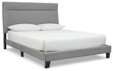 Adelloni Gray Queen Upholstered Bed - Ella Furniture