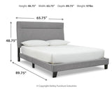 Adelloni Gray Queen Upholstered Bed - Ella Furniture