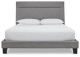 Adelloni Gray Queen Upholstered Bed - Ella Furniture