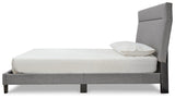 Adelloni Gray Queen Upholstered Bed - Ella Furniture