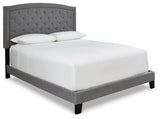 Adelloni Gray Queen Upholstered Bed