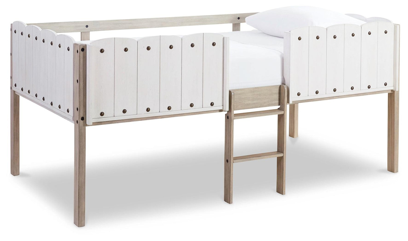 Wrenalyn Two-tone Twin Loft Bed Frame - Ella Furniture