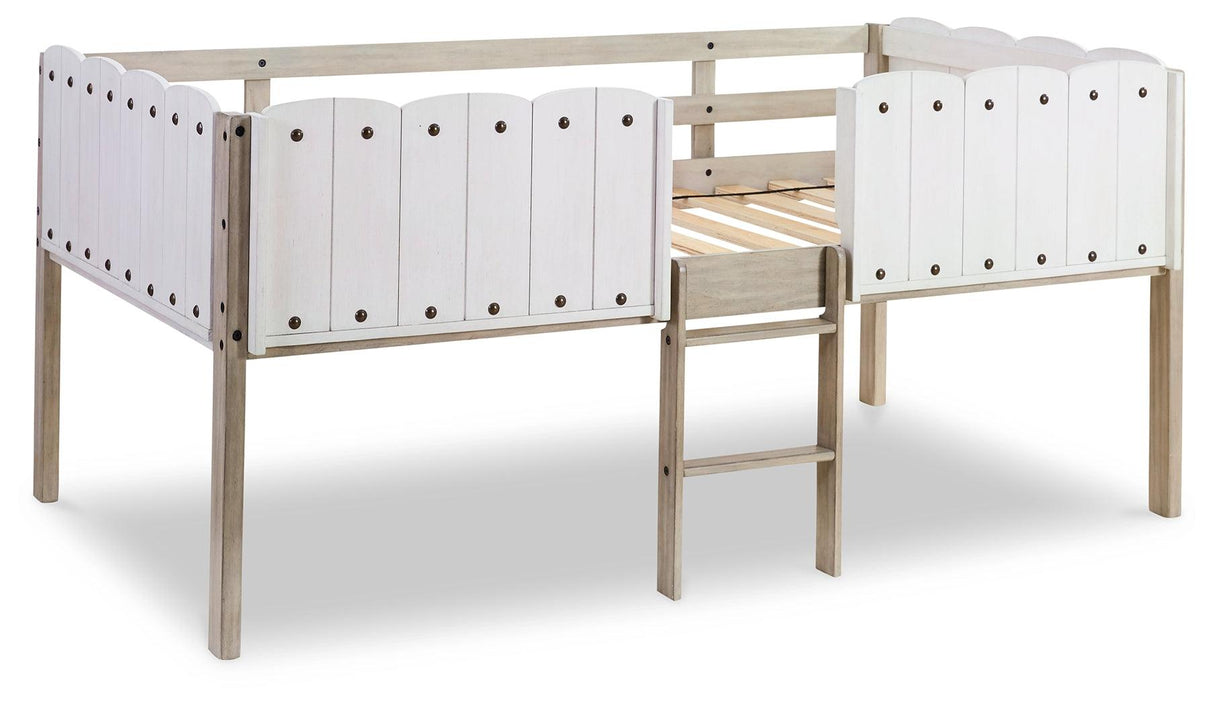 Wrenalyn Two-tone Twin Loft Bed Frame - Ella Furniture