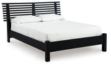 Danziar Black Full Slat Panel Bed