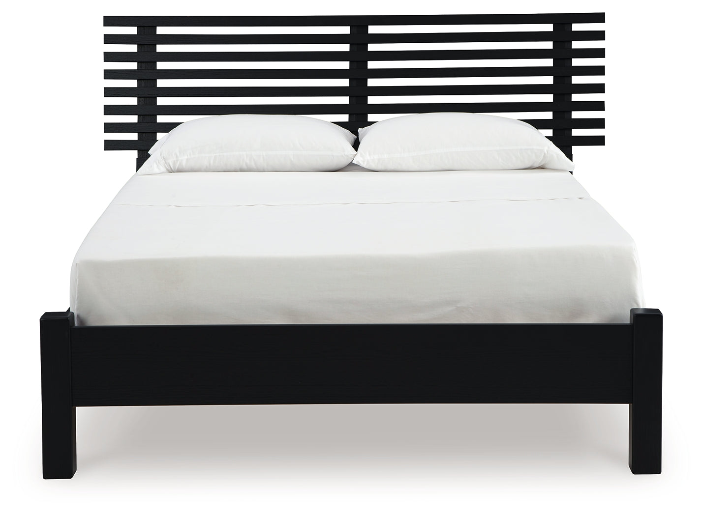Danziar Black Full Slat Panel Bed