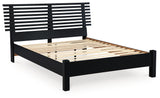 Danziar Black Full Slat Panel Bed