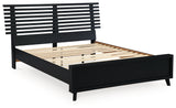 Danziar Black Full Slat Panel Bed