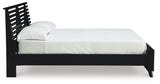 Danziar Black Full Slat Panel Bed