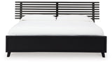 Danziar Black Queen Slat Panel Bed