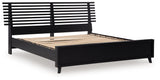 Danziar Black Queen Slat Panel Bed