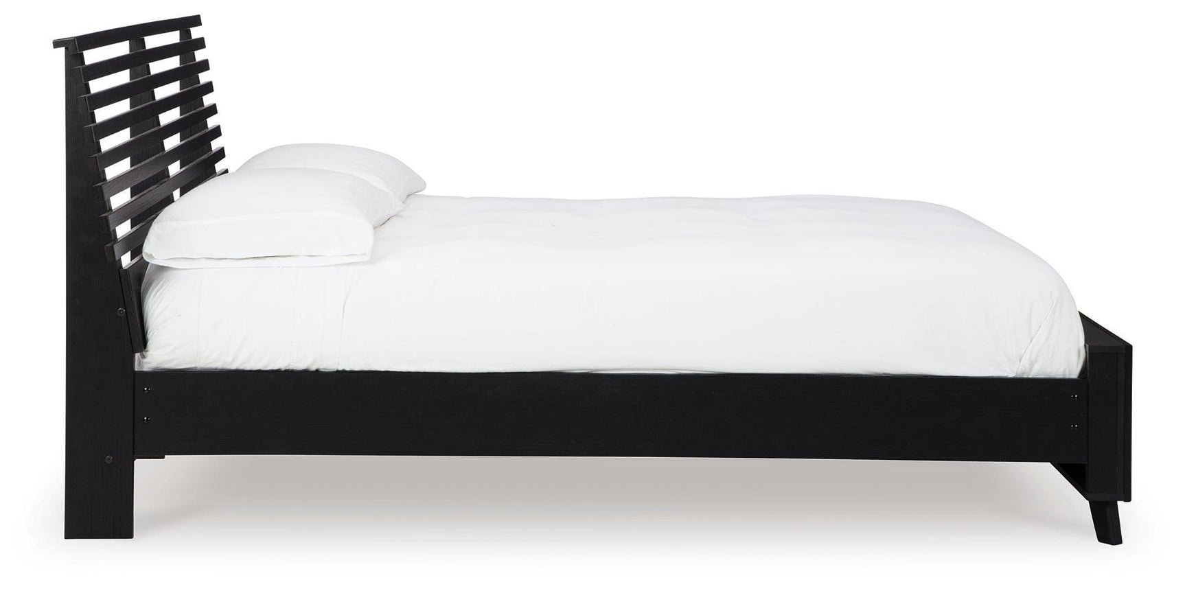 Danziar Black Queen Slat Panel Bed