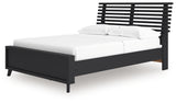 Danziar Black Full Slat Panel Bed
