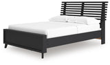 Danziar Black Full Slat Panel Bed angled view