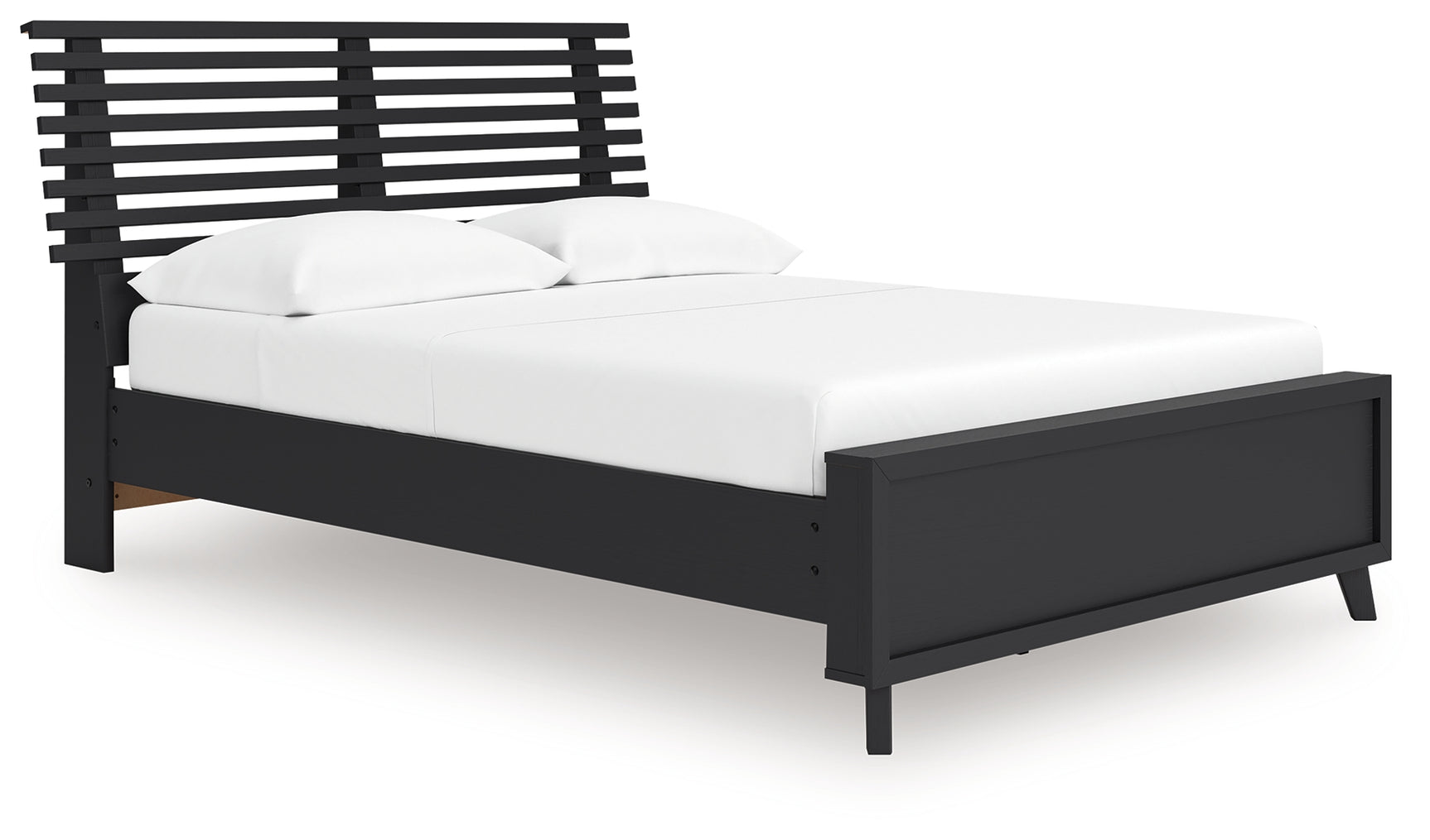 Danziar Black Full Slat Panel Bed