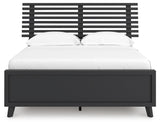 Danziar Black Full Slat Panel Bed view 6