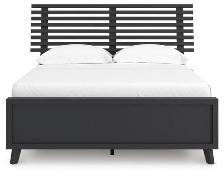 Danziar Black Full Slat Panel Bed view 6