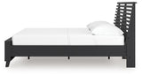 Danziar Black Full Slat Panel Bed