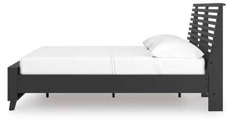 Danziar Black Full Slat Panel Bed view 3