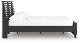 Danziar Black Full Slat Panel Bed view 7