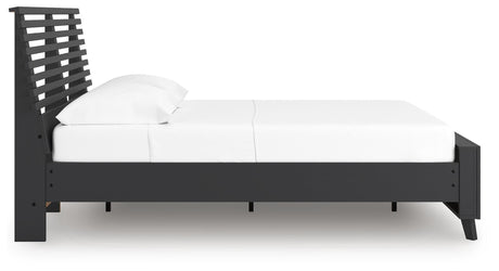 Danziar Black Full Slat Panel Bed view 7