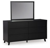 Danziar Black Panel Bedroom Set angled view